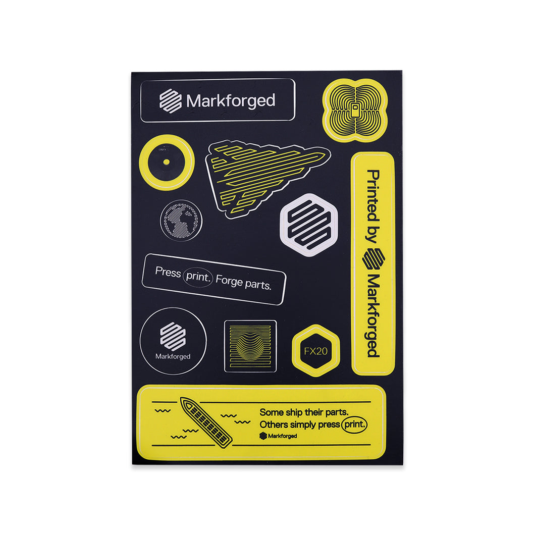 Sticker Sheets - Markforged Custom Sticker Sheet